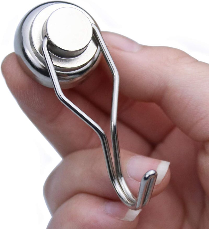 E BAVITE Swivel Swing Magnetic Hooks 80LB,10 Pack Strong Neodymium Magnet Hook for Magnets Surfaces 67.5mm(2.66in) - Image 2